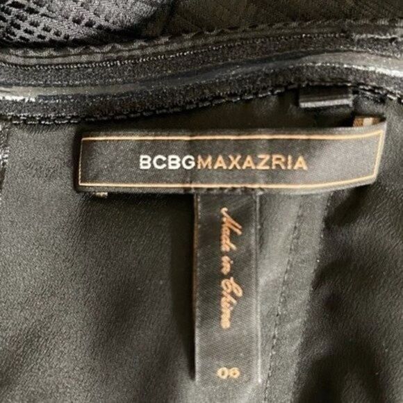 BCBGMaxaria black cocktail dress sz 6 sleeveless with pockets BoxS cocktail - Picture 3 of 6